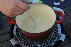 fondue op de barbecue
