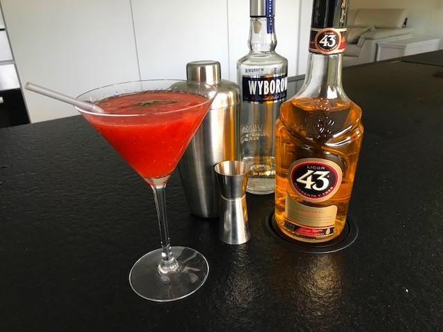 cocktail met aardbeien