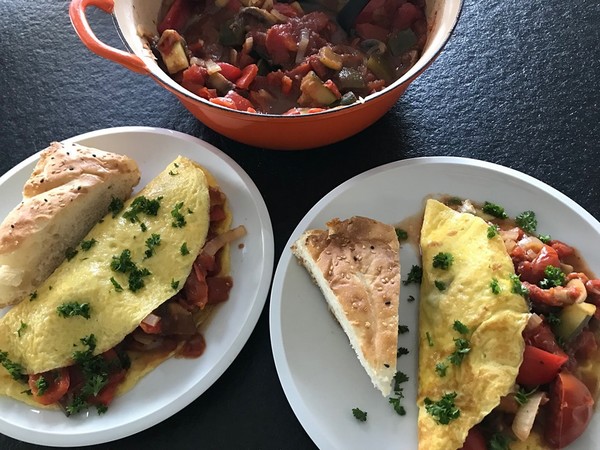 omelet met ratatouille